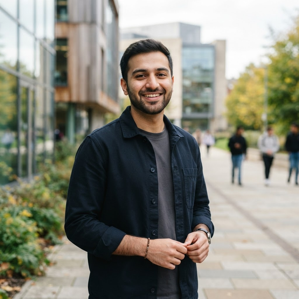 Khatir Shah, Pakistani student celebrating his UK university admission